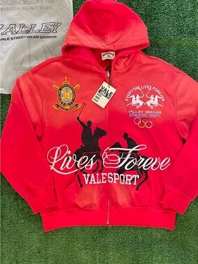 Red Zip-Up Hoodie